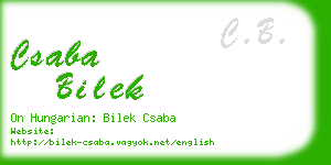 csaba bilek business card